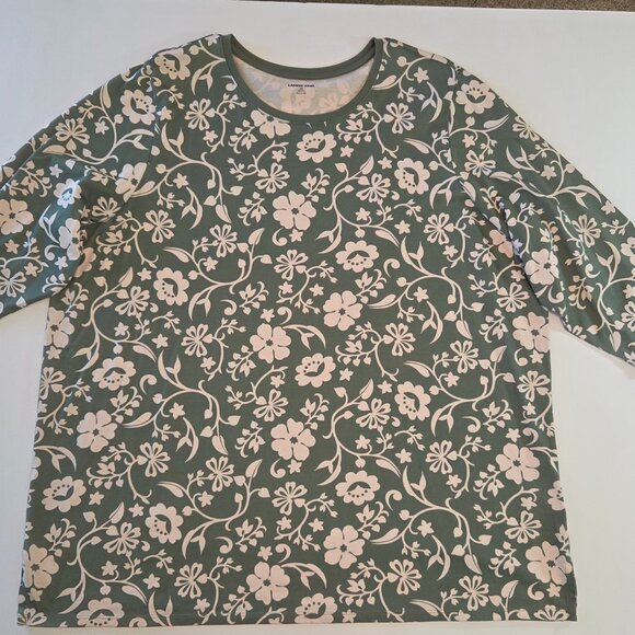 NWOT - Lands’ End 3/4 Sleeve Floral Print Top – Size 2X - Never Worn - Picture 3 of 11